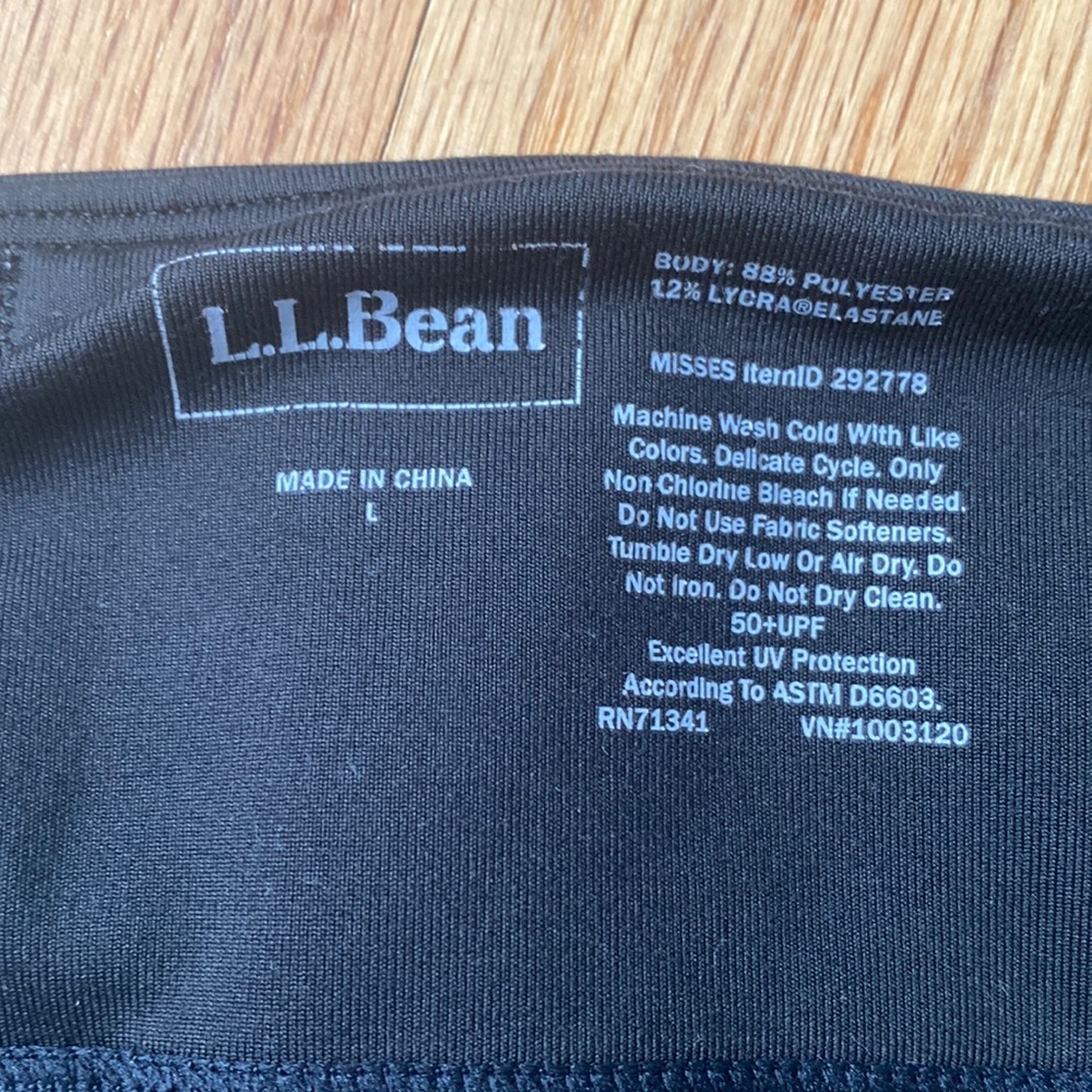 LL Bean black leggings Large